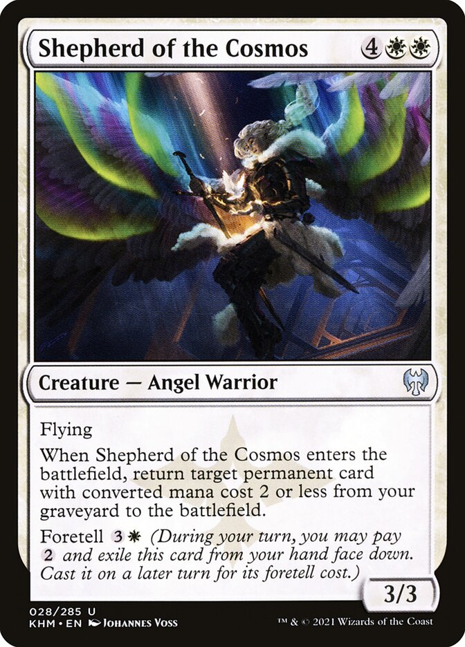 MTG Card Title: Shepherd of the Cosmos KHM/28
