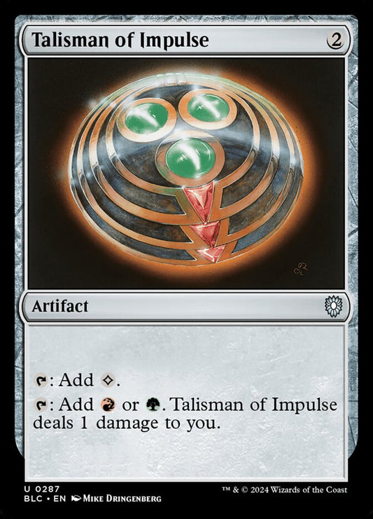 MTG Card Title: Talisman of Impulse BLC/287