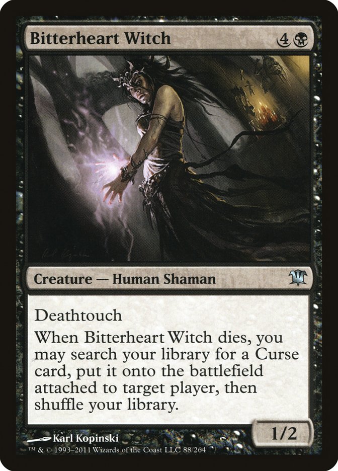MTG Card Title: Bitterheart Witch ISD/88