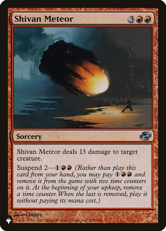 MTG Card Title: Shivan Meteor PLST/PLC-106