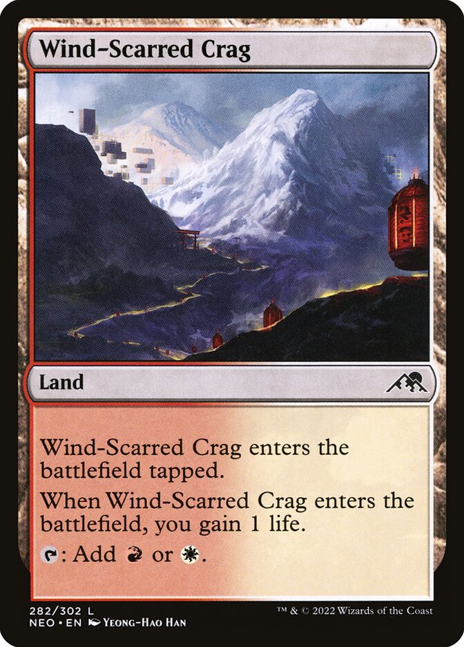 MTG Card Title: Wind-Scarred Crag NEO/282