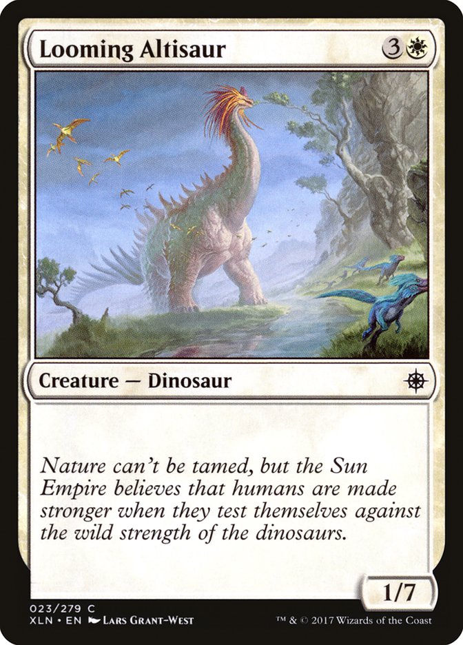 MTG Card Title: Looming Altisaur XLN/23