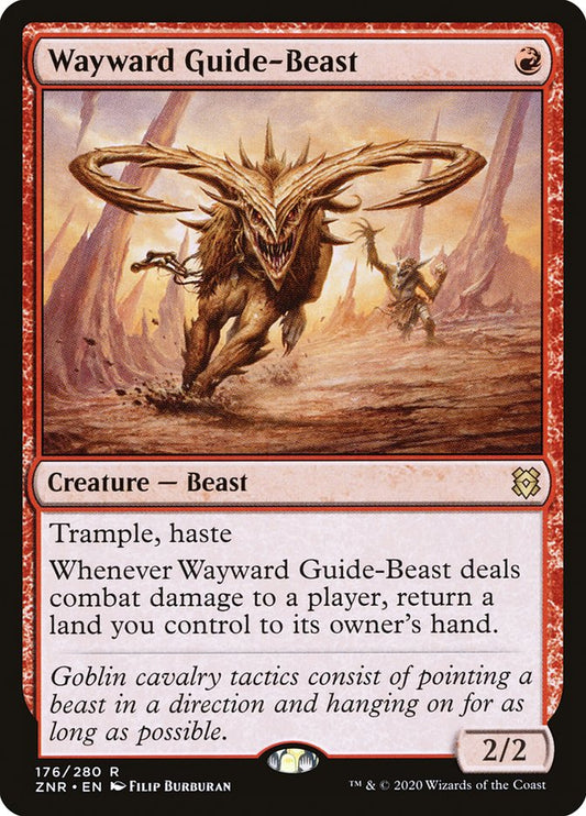 MTG Card Title: Wayward Guide-Beast ZNR/176