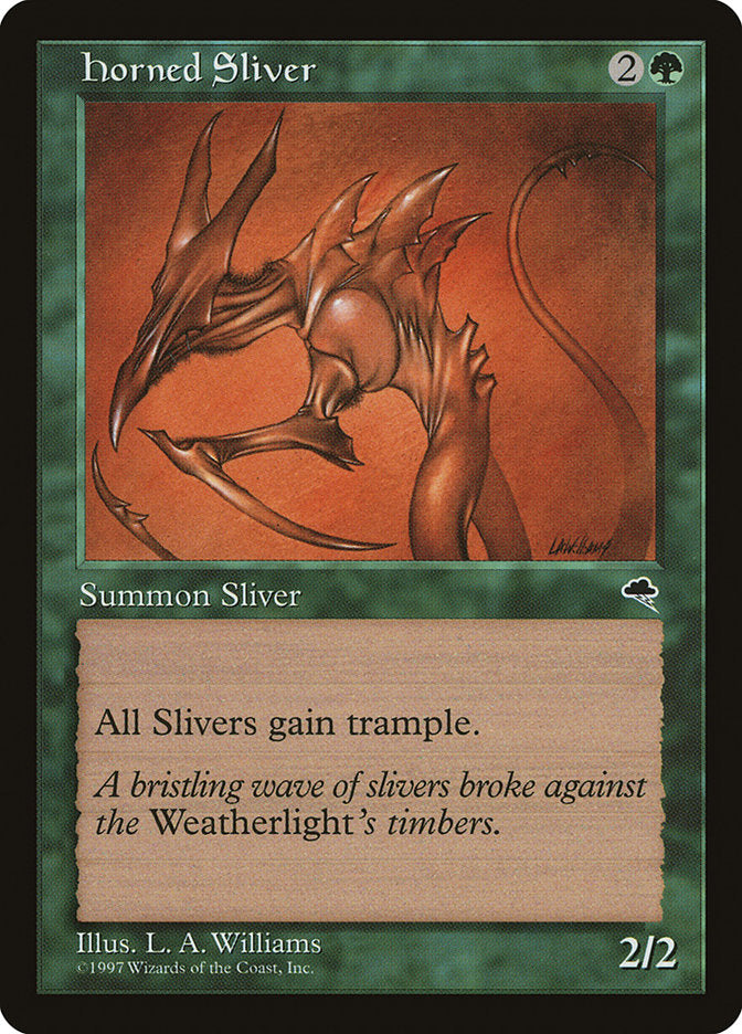 MTG Card Title: Horned Sliver TMP/234