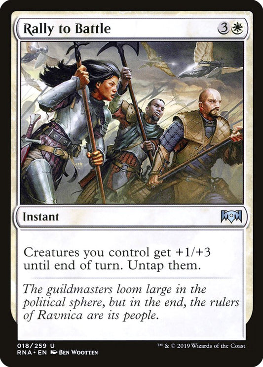 MTG Card Title: Rally to Battle RNA/18
