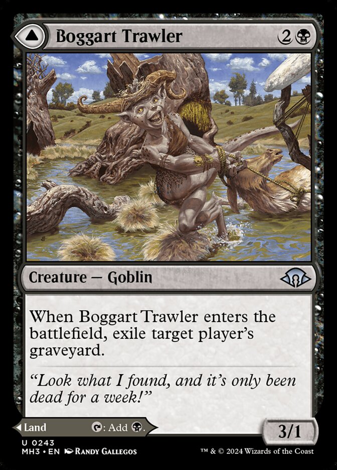 MTG Card Title: Boggart Trawler // Boggart Bog MH3/243