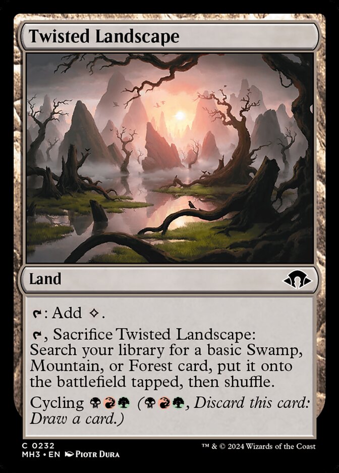 MTG Card Title: Twisted Landscape MH3/232