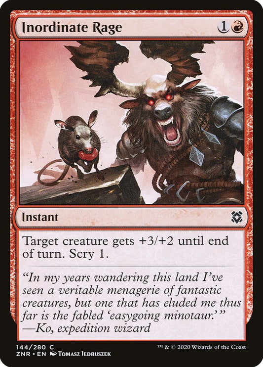 MTG Card Title: Inordinate Rage ZNR/144