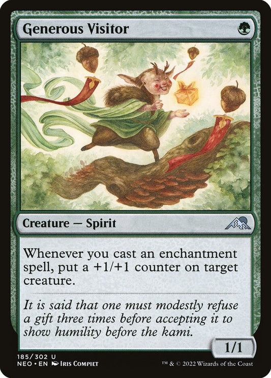 MTG Card Title: Generous Visitor NEO/185