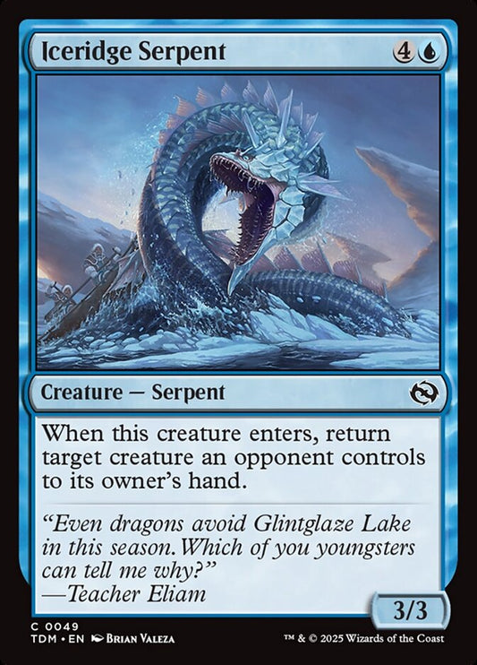 MTG Card Title: Iceridge Serpent TDM/49