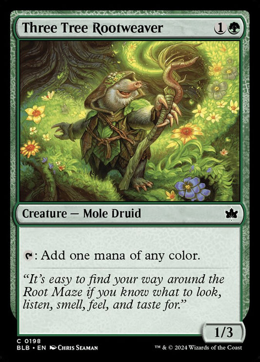 MTG Card Title: Three Tree Rootweaver BLB/198