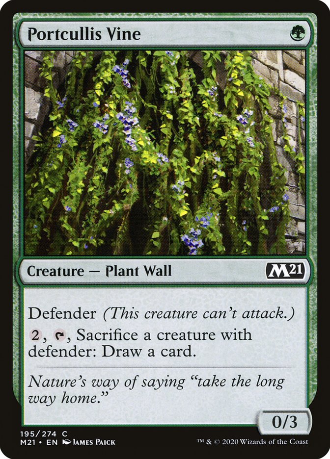 MTG Card Title: Portcullis Vine M21/195