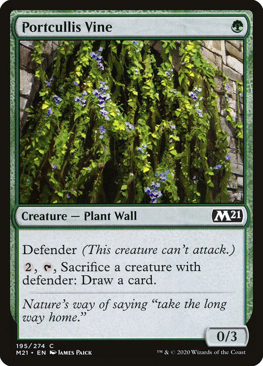 MTG Card Title: Portcullis Vine M21/195
