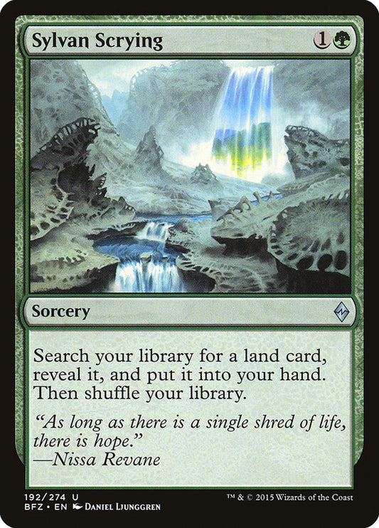 MTG Card Title: Sylvan Scrying BFZ/192