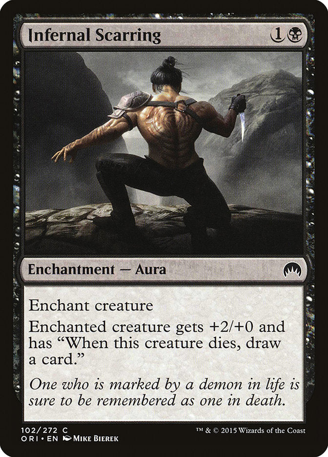 MTG Card Title: Infernal Scarring ORI/102