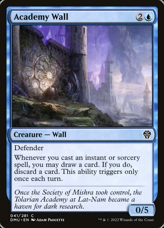MTG Card Title: Academy Wall DMU/41