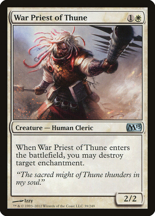 MTG Card Title: War Priest of Thune M13/39