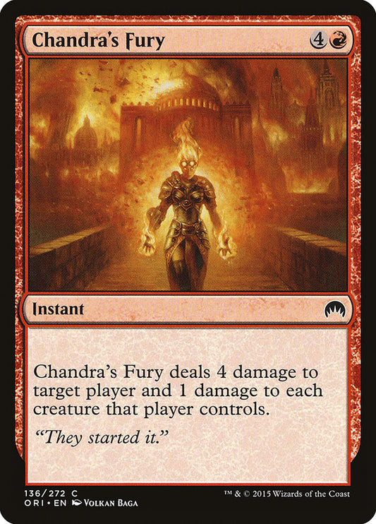 MTG Card Title: Chandra's Fury ORI/136