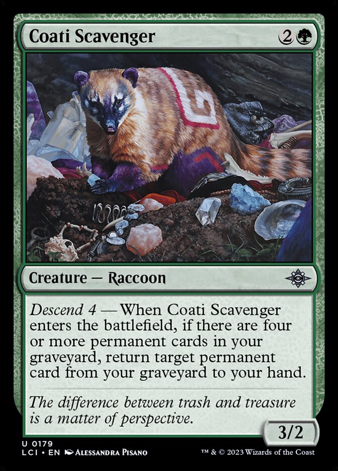 MTG Card Title: Coati Scavenger LCI/179
