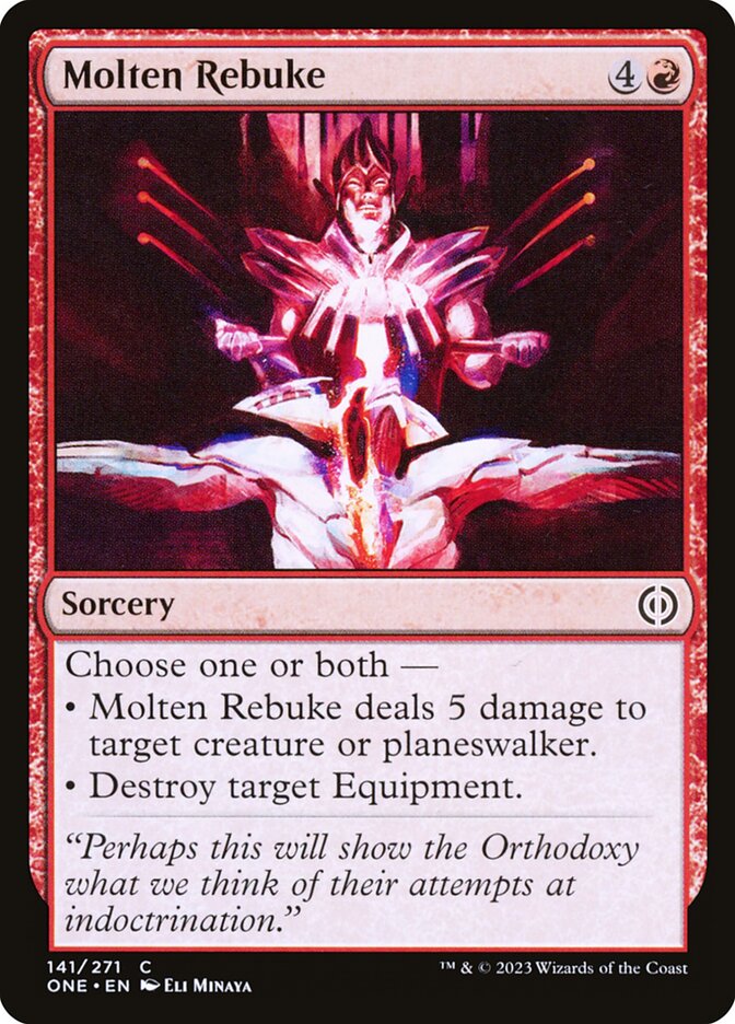MTG Card Title: Molten Rebuke ONE/141