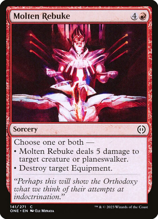 MTG Card Title: Molten Rebuke ONE/141
