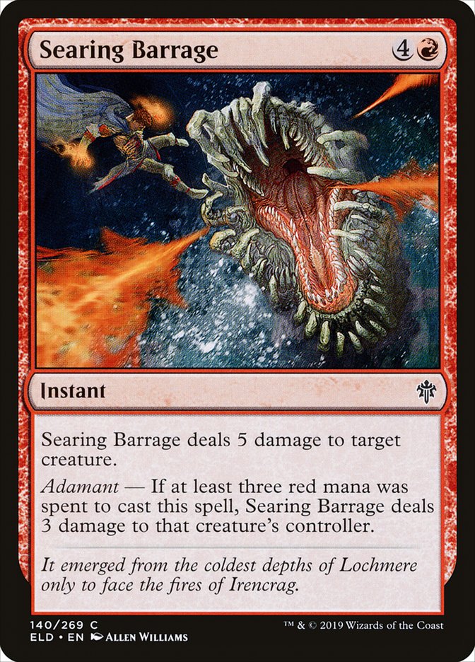 MTG Card Title: Searing Barrage ELD/140