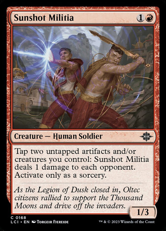 MTG Card Title: Sunshot Militia LCI/168