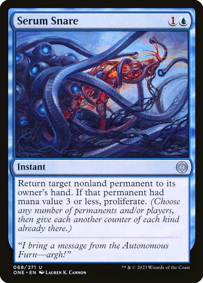 MTG Card Title: Serum Snare ONE/68