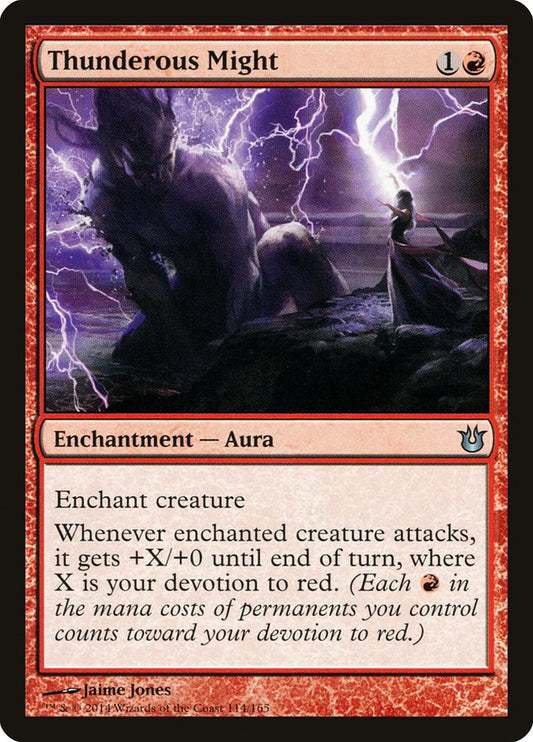 MTG Card Title: Thunderous Might BNG/114