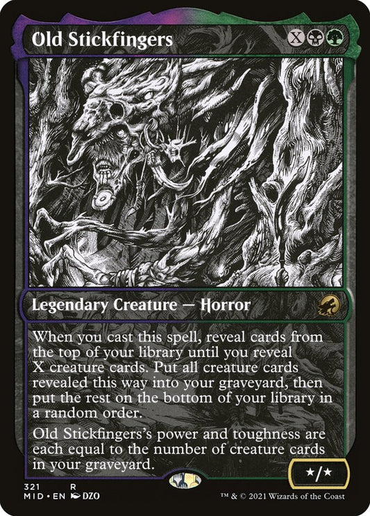 MTG Card Title: Old Stickfingers MID/321