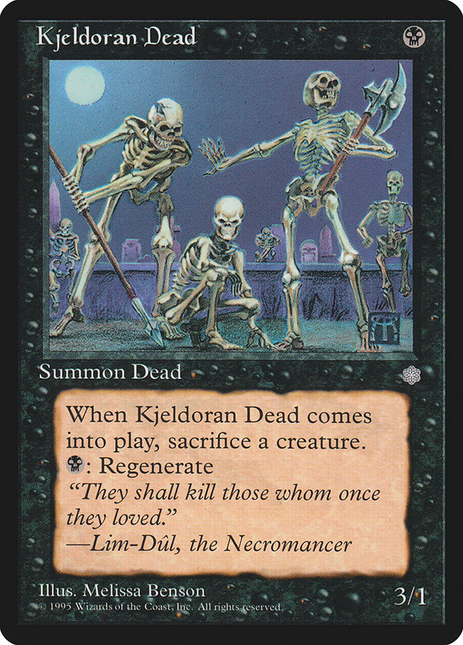 MTG Card Title: Kjeldoran Dead ICE/137