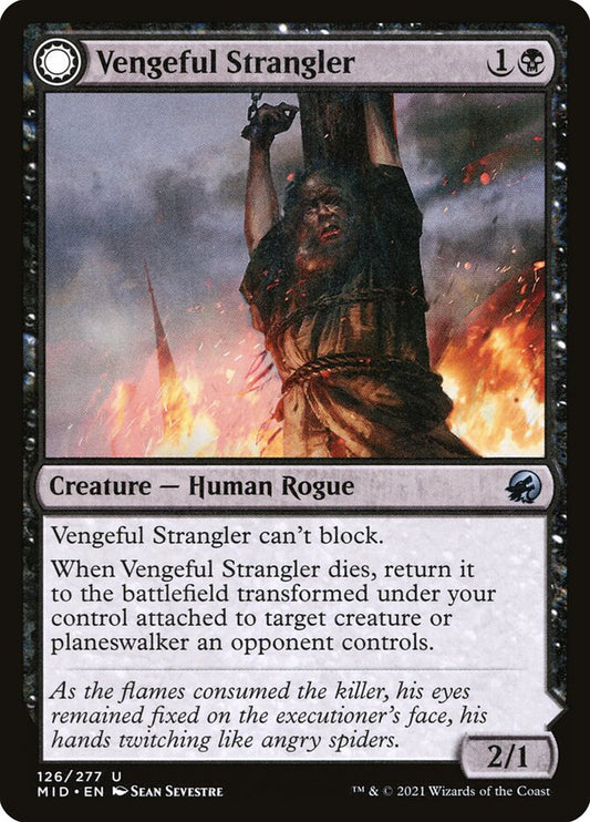 MTG Card Title: Vengeful Strangler // Strangling Grasp MID/126