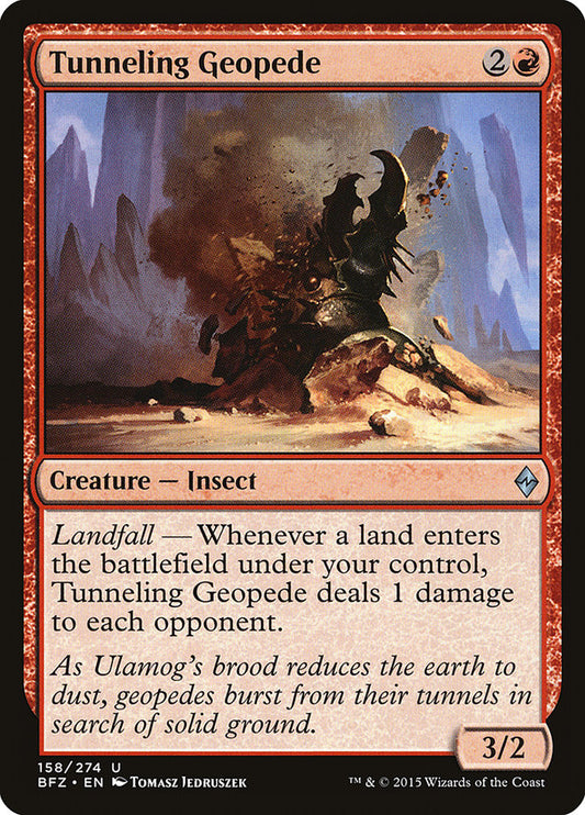 MTG Card Title: Tunneling Geopede BFZ/158