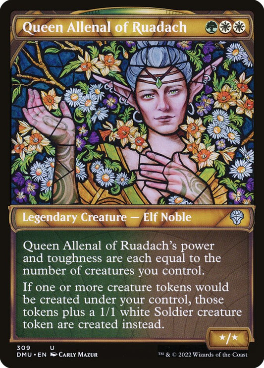 MTG Card Title: Queen Allenal of Ruadach DMU/309