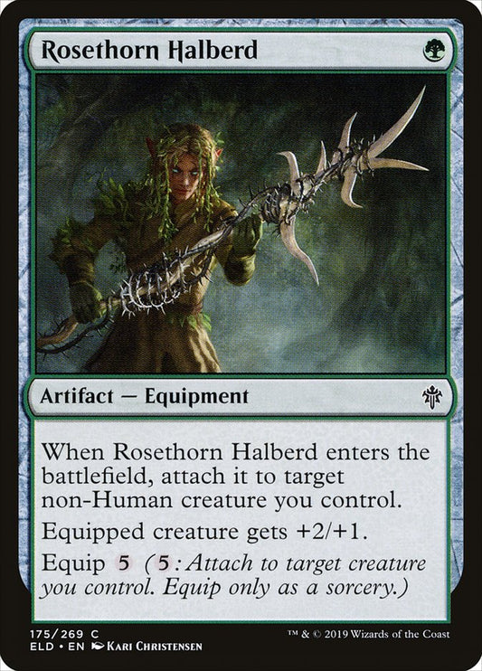 MTG Card Title: Rosethorn Halberd ELD/175