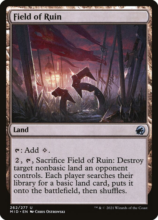 MTG Card Title: Field of Ruin MID/262