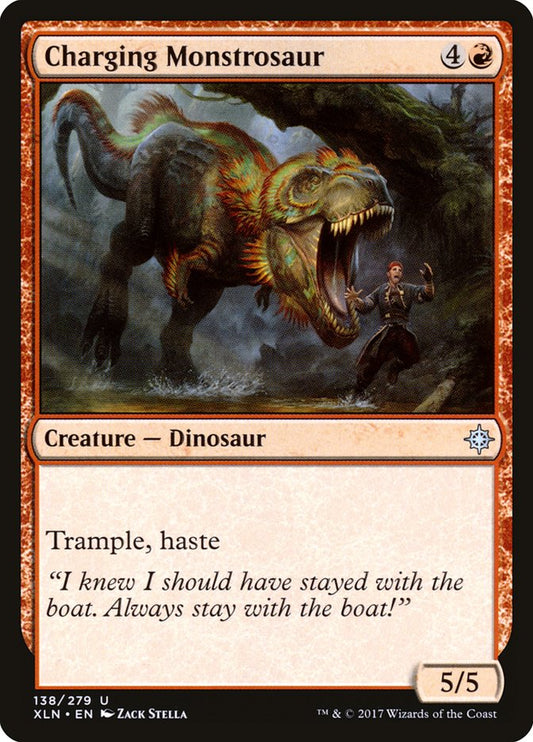 MTG Card Title: Charging Monstrosaur XLN/138