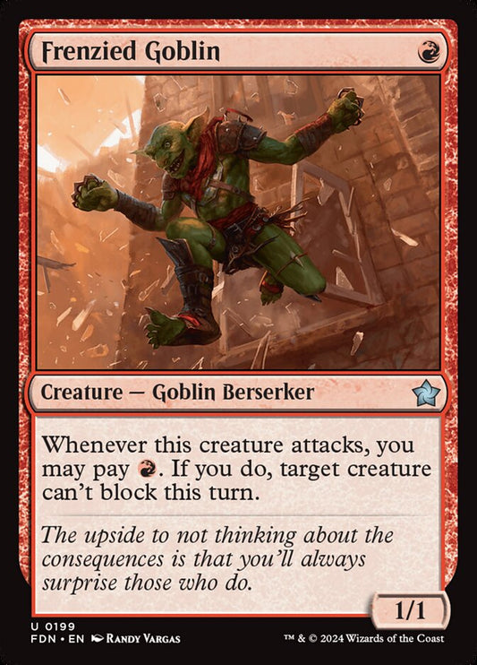 MTG Card Title: Frenzied Goblin FDN/199