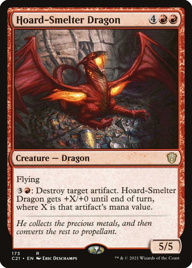 MTG Card Title: Hoard-Smelter Dragon C21/173
