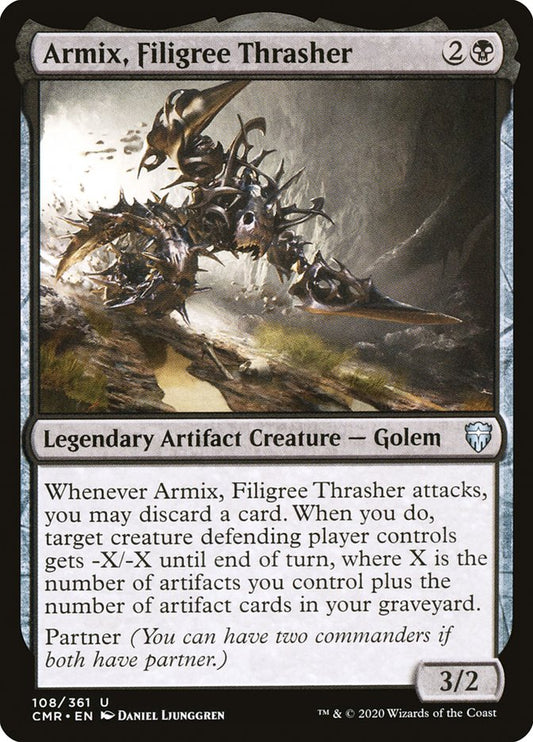 MTG Card Title: Armix, Filigree Thrasher CMR/108
