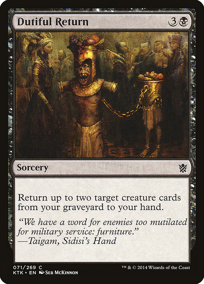 MTG Card Title: Dutiful Return KTK/71