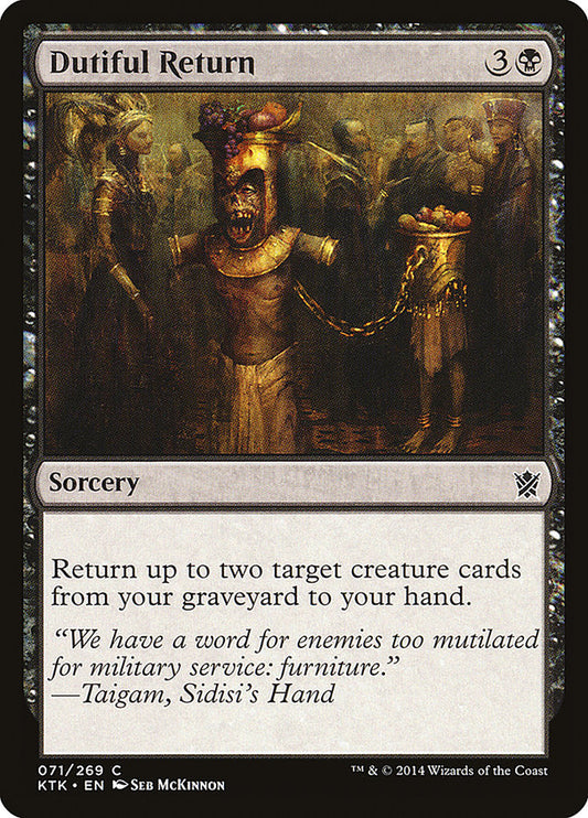 MTG Card Title: Dutiful Return KTK/71