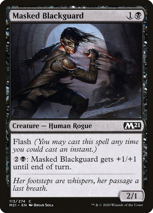 MTG Card Title: Masked Blackguard M21/113