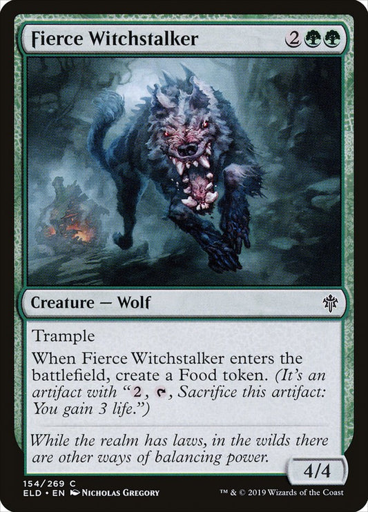 MTG Card Title: Fierce Witchstalker ELD/154