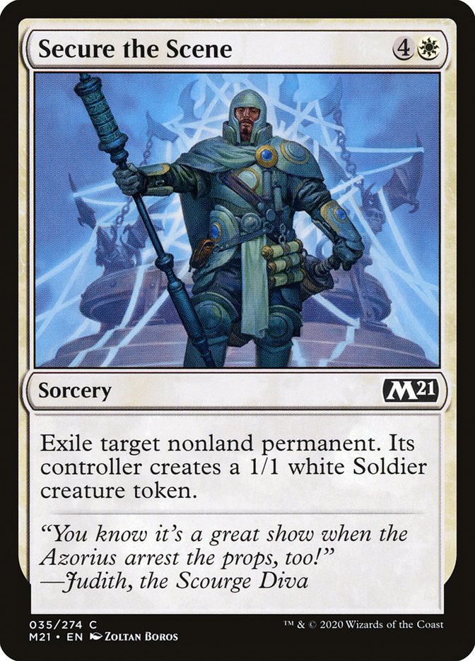 MTG Card Title: Secure the Scene M21/35