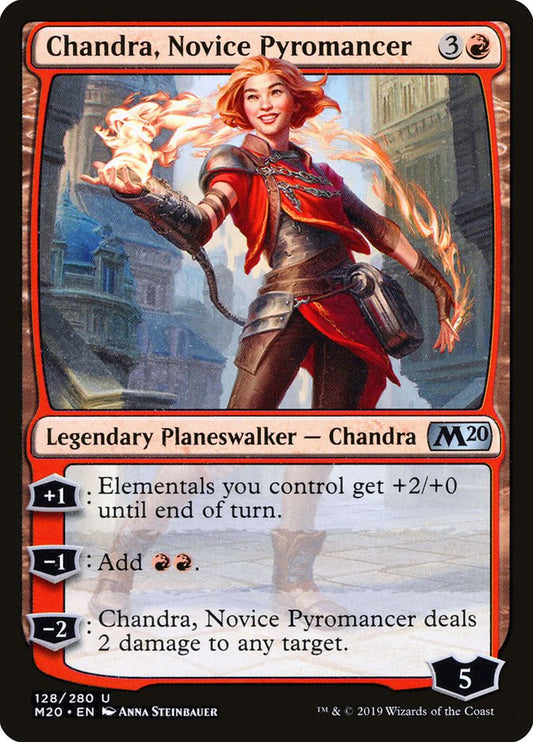 MTG Card Title: Chandra, Novice Pyromancer M20/128