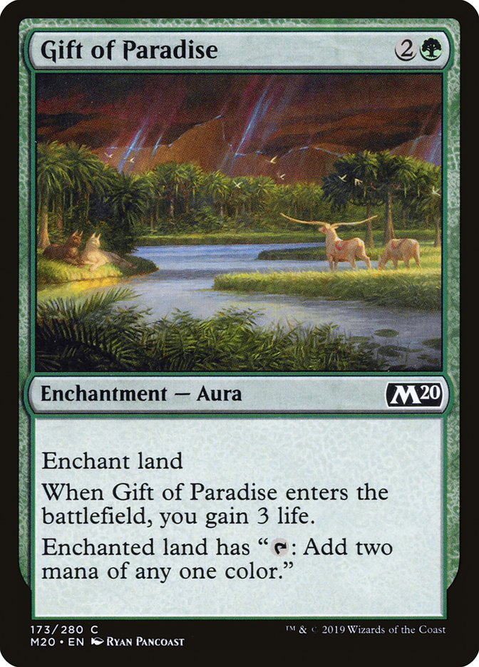 MTG Card Title: Gift of Paradise M20/173