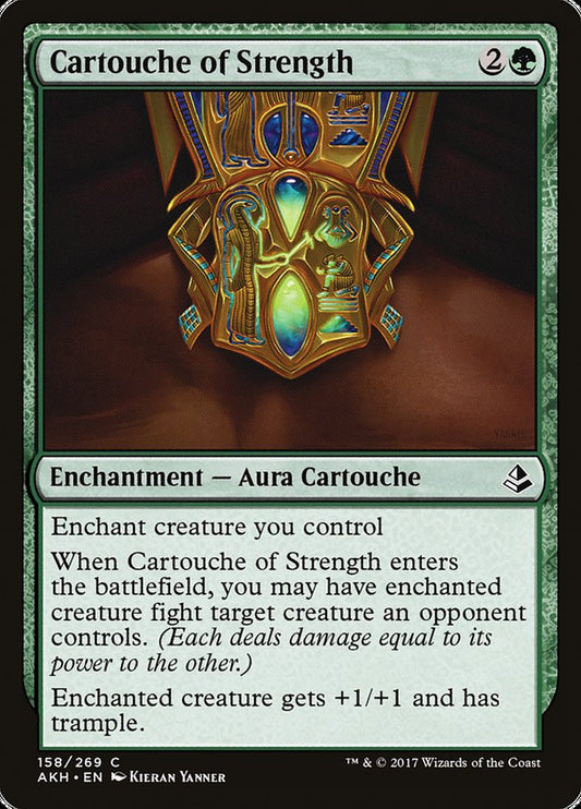 MTG Card Title: Cartouche of Strength AKH/158