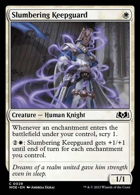 MTG Card Title: Slumbering Keepguard WOE/29