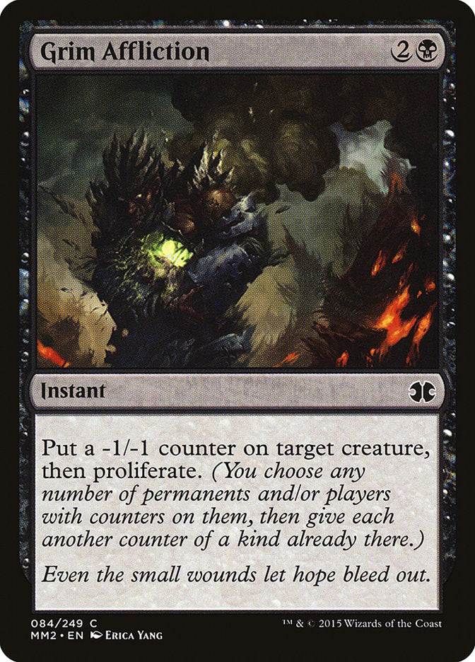 MTG Card Title: Grim Affliction MM2/84